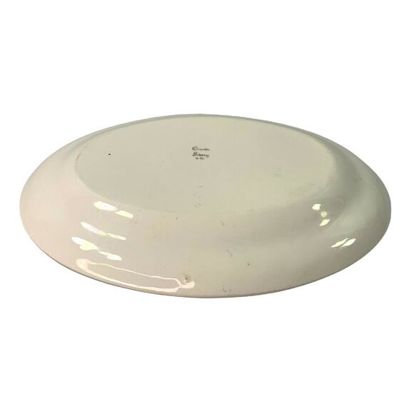 Vintage Crown Ivory China Platter Oval Purple Orange Yellow Floral Serving Plate - Picture 4 of 5